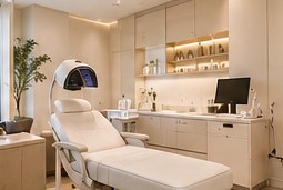 Treatment chair with an LED therapy dome